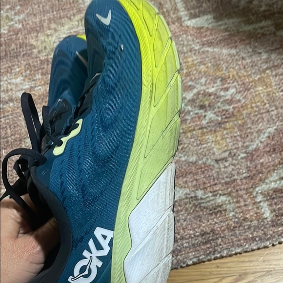 Men’s HOKA Blue/Yellow Running Shoes. Used- photos for minimal wear tear. No box - Picture 6 of 9
